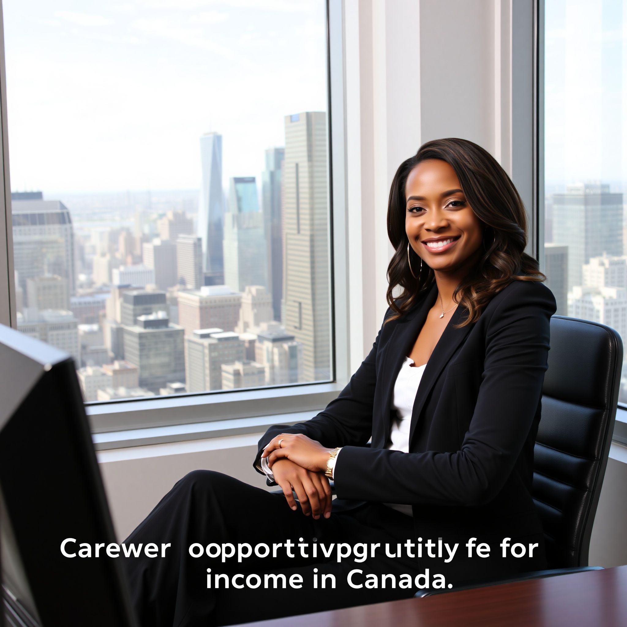 Professional photo of business executive in corner office environment